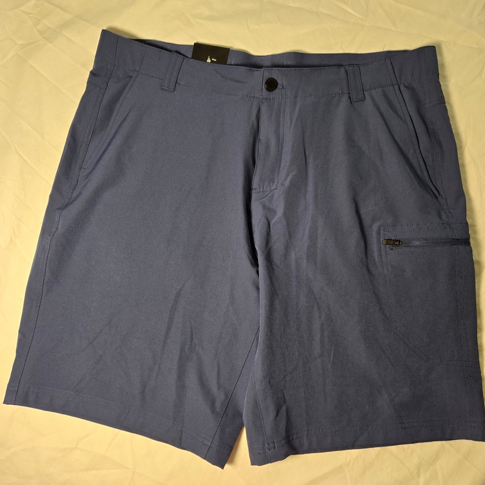 ZeroXposur Mens Travel Series Heritage Shorts Blue Stretch Cargo Size 40 NWT